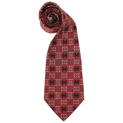 HermÃ¨s Multicolor Printed Silk Vintage Tie, 1970s