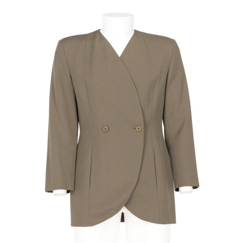 1980s Complice double-breasted kaki wool jacket