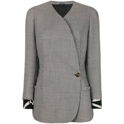 1990s Versace Gimgham Pattern Jacket