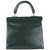 1960s Bottle Green Leather Bag
