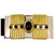 Alexis Kirk Black Leather Belt with Semi Precious Stones Buckle circa 1980s