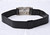 Alexis Kirk Black Leather Belt with Semi Precious Stones Buckle circa 1980s