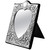 Whitehill Silver Co English Sterling Silver Heart Shape Mirror Blue Velvet 1980s