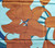 Gres Paris Square Silk Blue Green and Tan Lily Flower Print Scarf