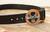 Official Harley Davidson Round Orange Enamel Eagle Buckle Leather Belt 1990s