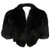 2000s Gianfranco FerrÃ© Black Fox Fur Cape
