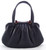 Coblentz Italian Soft Black Leather Handbag with a Faux Tortoiseshell Clasp