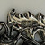 Antique Sterling Silver Statement Brooch with Three Faux Turquoise Stones