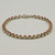 Art Deco Silver Tone and Pink Paste Stones Tennis Bracelet circa 1920s