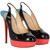 2010s Christian Louboutin Color Block Patent Leather Slingback