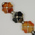 Antique Victorian Silver Tone Carved and Polished Agate Flower Bracelet