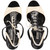 1990s Manolo Blahnik Bicolor Sling back Sandals