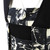 2000s Kenzo Floral Printed Black and White Cotton Dress