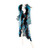 2000 F/W Cavalli Sheer Silk Zebra Feather Trim Robe
