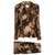 1990s Moschino Brown Floral Pattern Suit