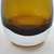 Heavy Hand Made Warm Brown and Clear Art Glass Tear Drop Vase circa 1960s