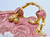Mica Italy Hand Painted Pink and Gold Oval Ceramic Dish Centrepiece circa 1950s