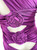 Ungaro one shoulder with rose accents and slashes