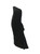 Jean Paul Gaultier black one shoulder gown with attached pouch