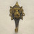 Pair French Brass Lion Head Design Single Hooks