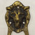 Pair French Brass Lion Head Design Double Hooks