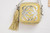 Loewe Pale Yellow Suede Leather Purse  With Silver Anagram