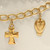 Gold Plated Adjustable Chain Link Belt with Four Charms circa 1980s