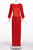 Vintage Mary Mcfadden Red Fortuny Pleated Maxi Dress