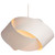 SERENE Mid-Century Modern White Wood 27" Chandelier Pendant