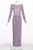 Vintage Mary McFadden Dusky Lavender Golden Macrame Cut Out Back Gown