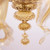 Classic Chandelier 5 Arms Straw Murano Glass Details Clear and Gold Multiforme