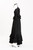 Valentino Boutique Black Beaded Silk Chiffon Evening Gown