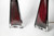 Ruby Red frosted Orrefors Lamps, Carl fagerlund ,Sweden, 1950