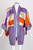 Purple Shibori Striped Silk Kimono Jacket 1970s