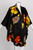 1930s Black Vibrant Shibori Flower Silk Kimono Jacket