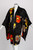 1930s Black Vibrant Shibori Flower Silk Kimono Jacket