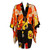 1930s Black Vibrant Shibori Flower Silk Kimono Jacket