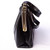 Vaca Lisa Argentina Black Leather Handbag with Silver Tone Fittings