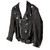 Child's Vintage 1980's Black Leather Motorcycle Jacket Size 8