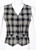 1990s Yves Saint Laurent Black White Plaid Vest YSL