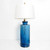 Scandinavian Modern Deep Blue Glass Lamp by Pukeberg Glasbruk, Sweden, 1960's