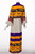 Ronald Amey Couture Beautiful printed Elaborate Buttons Maxi Dress, 1970s