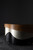 Sistelo Coffee Table Oak Root Brushed Brass Black and Champagne Lacquered