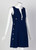 Courreges Numbered Couture Navy White Wool Zipper Mod Space-Age Dress, 1970s