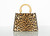 Yves Saint Laurent  Leopard Animal Print Canvas Wooden Top Handle Bag, 1990s