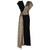 Saint Laurent Black and Gold Crepe Sash Dress Runway YSL , 1986