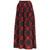 Yves Saint Laurent  Red Multicolored Plaid Full Maxi Skirt YSL , 1970s