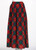 Yves Saint Laurent  Red Multicolored Plaid Full Maxi Skirt YSL , 1970s
