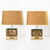 Mid-Century Table Lamps Polished Brass Mounted Asian Gilt-Wood Carvings