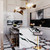 Zebra Pattern Velvet Bar Chair or Counter Hight & Golden Details